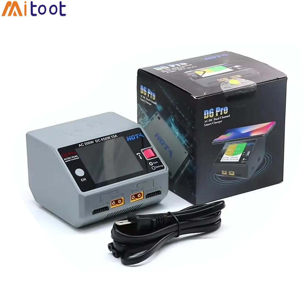Hota D6 Pro Dual Lipo Charger - HOTA D6 Pro Siyah AC 200W
