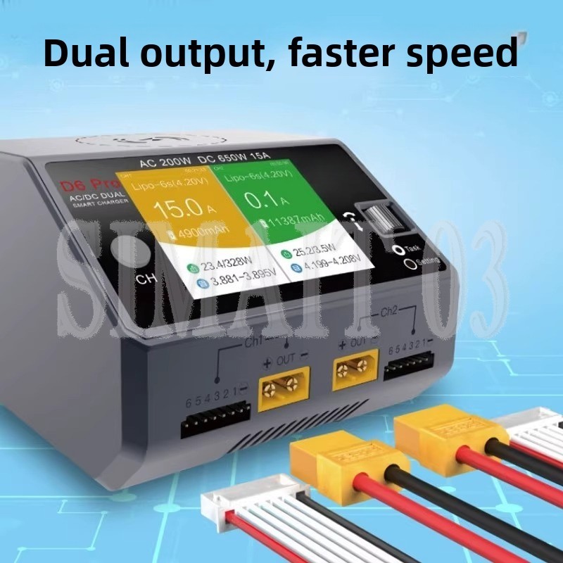 Hota D6 Pro Dual Lipo Charger - HOTA D6 Pro Akıllı Dengeleyici Şarj