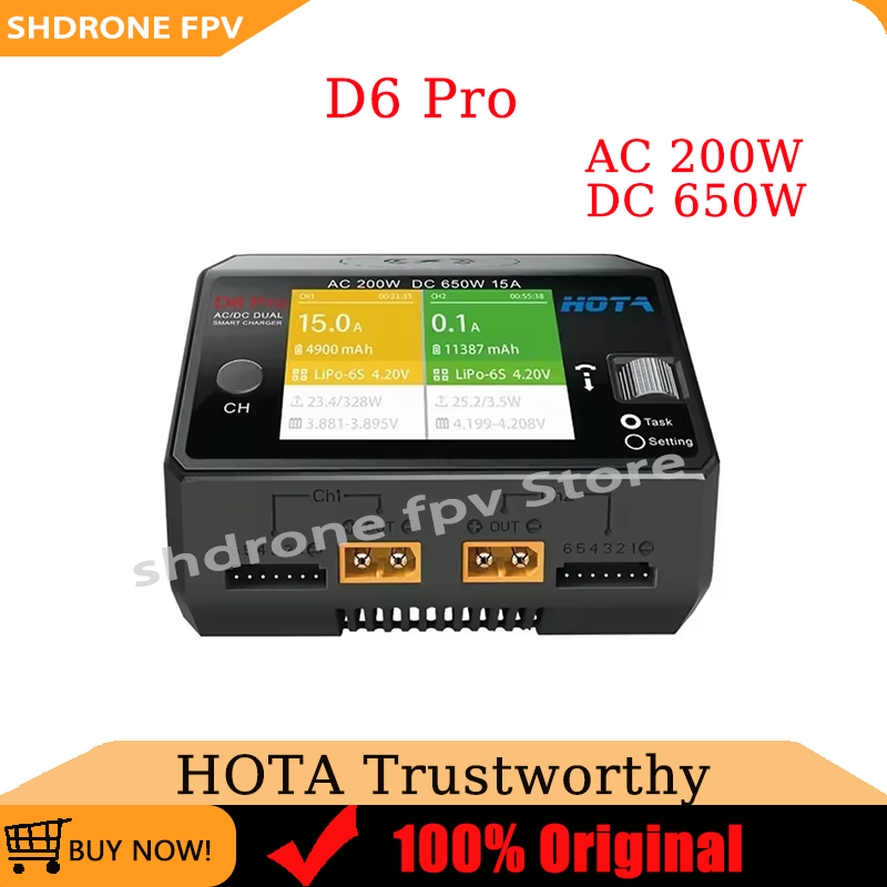 Hota D6 Pro Dual Lipo Charger - Orijinal HOTA D6 Pro AC 200W