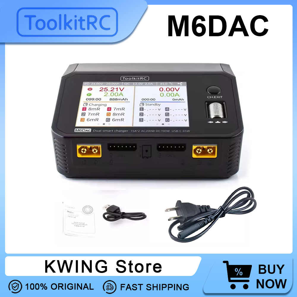 Toolkitrc M6Dac Smart Charger - ToolkitRC M6DAC Çift Akıllı Şarj Cihazı