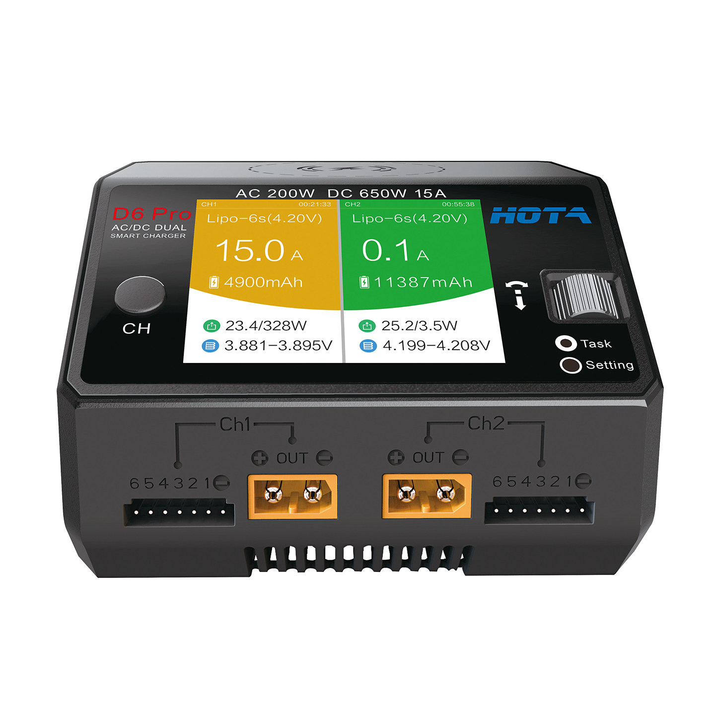 Hota D6 Pro Dual Lipo Charger - HOTA D6 Pro AC/DC Çift Kanallı