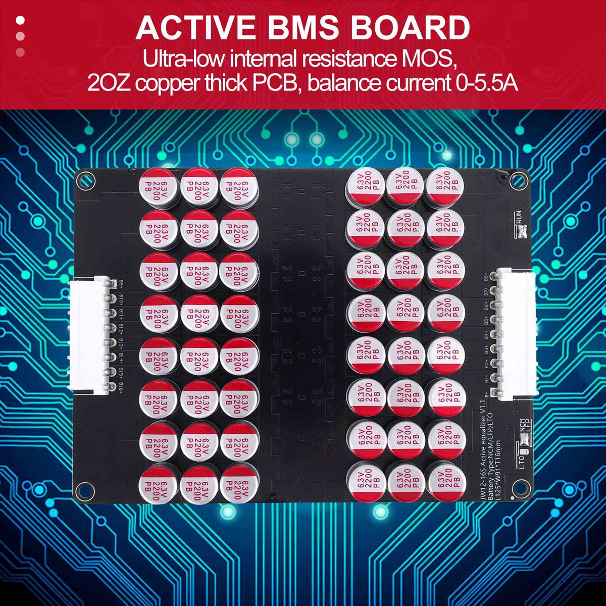 12S Lipo Battery Balancing Board - *TEK GÜN 12S 13S 14S 15S