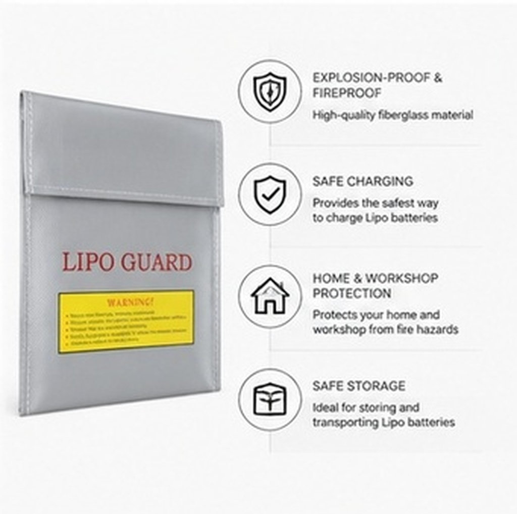 18x23cm Profesyonel Rc Lipo Pi - Lipo Battery Fireproof Safety Charge Box incelemesi ve fiyatı