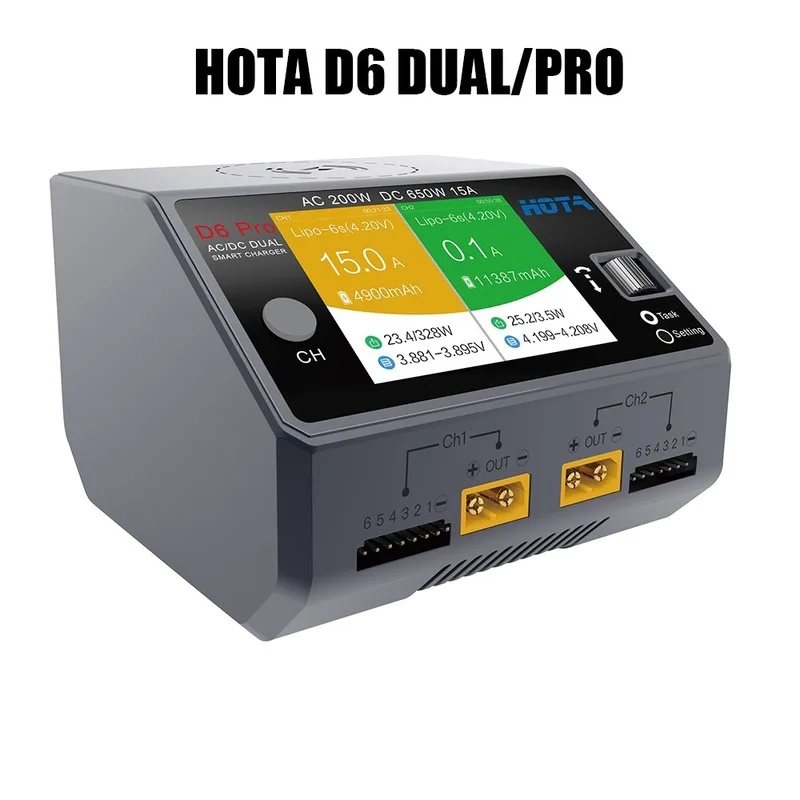 Hota D6 çift/Pro akıllı şarj c - Hota D6 Pro Dual Lipo Charger incelemesi ve fiyatı