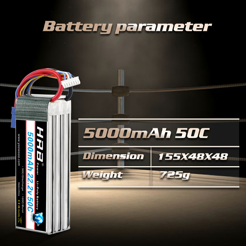 HRB 6S Lipo Pil 22.2V 5000mAh  - 6S Lipo Battery 22.2V 5000Mah incelemesi ve fiyatı