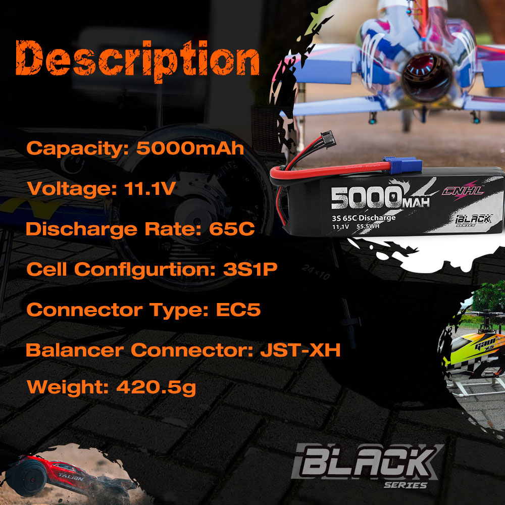 CNHL Lipo pil 3S 4S 6S 11.1V 1 - 6S Lipo Battery 22.2V 5000Mah incelemesi ve fiyatı